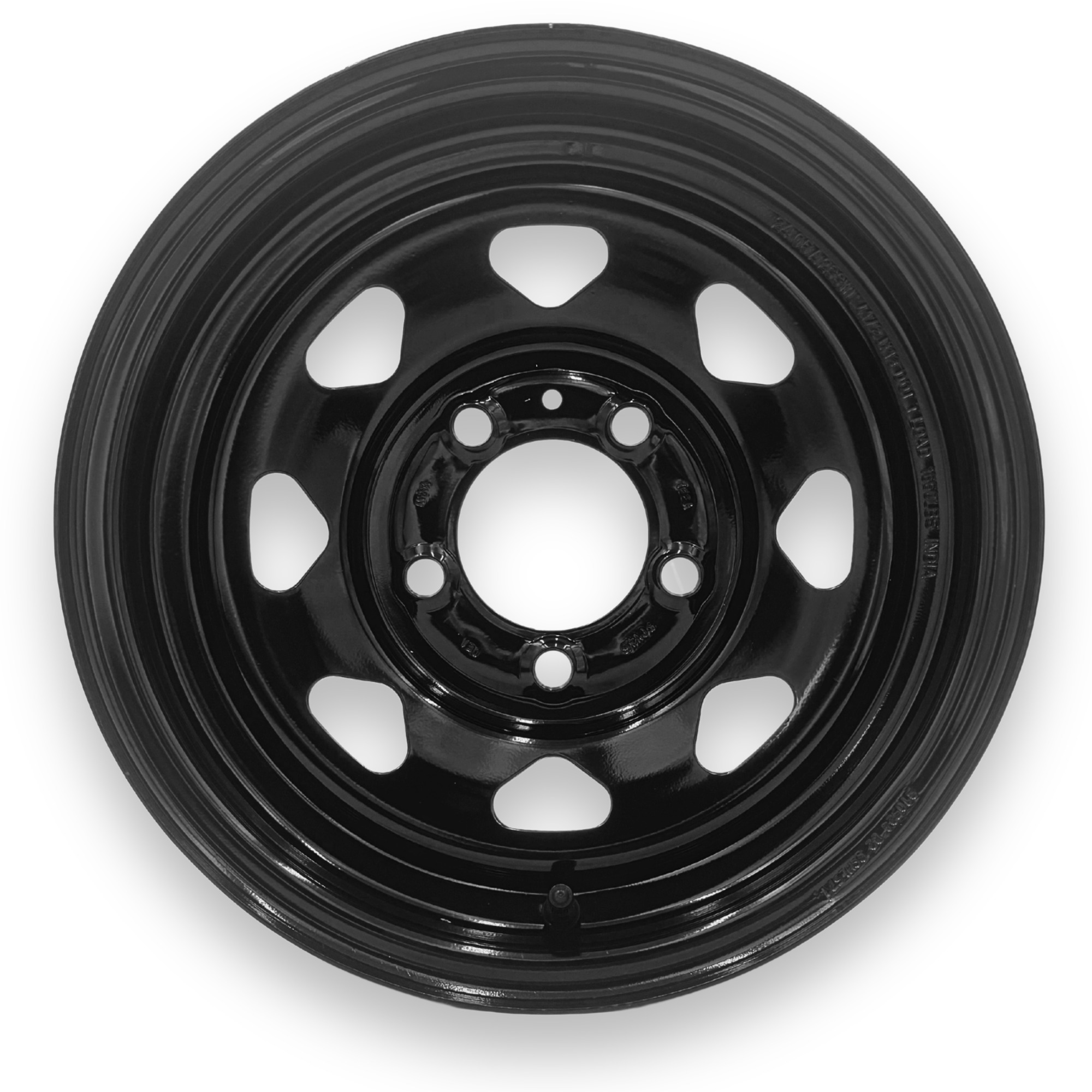 Steel Master 14x6 5 on 4.5 Bolt Eight Spoke Black